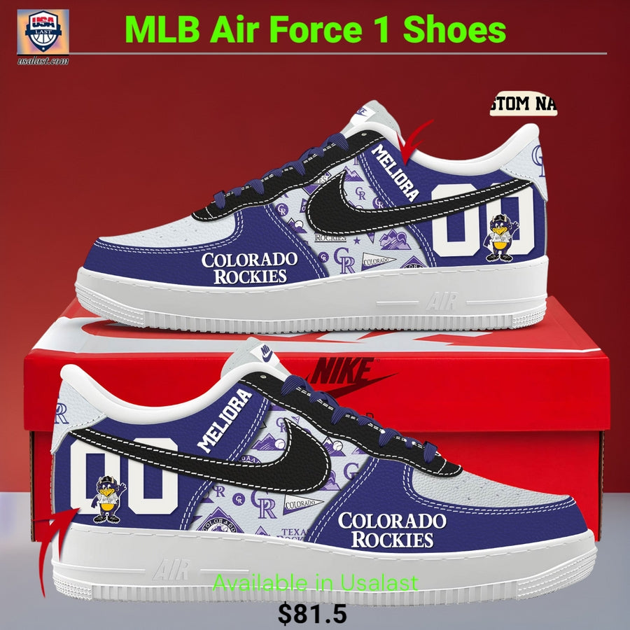 Colorado Rockies Personalized Air Force 1 Shoes