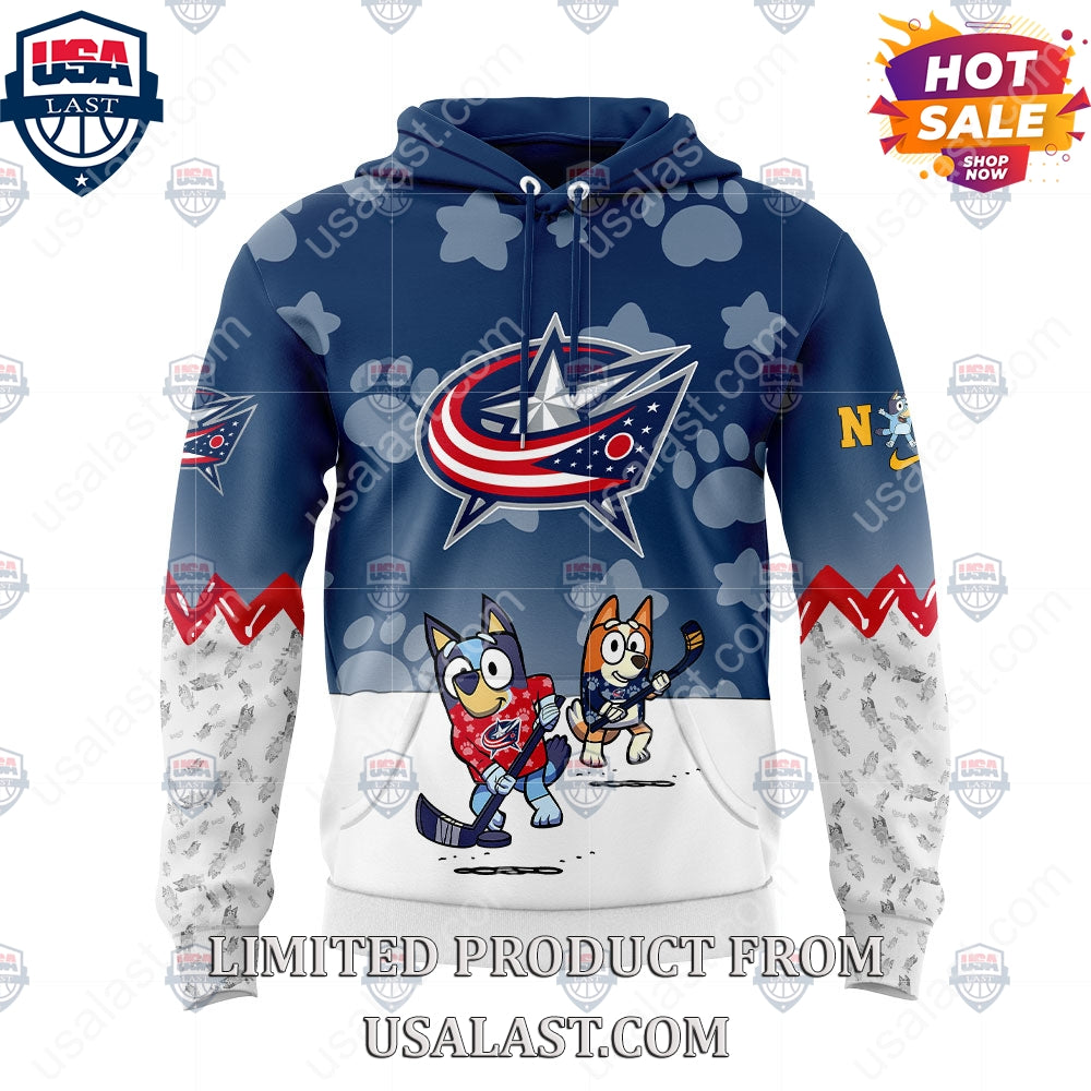 Columbus Blue Jackets NHL Bluey and Bingo Hoodie