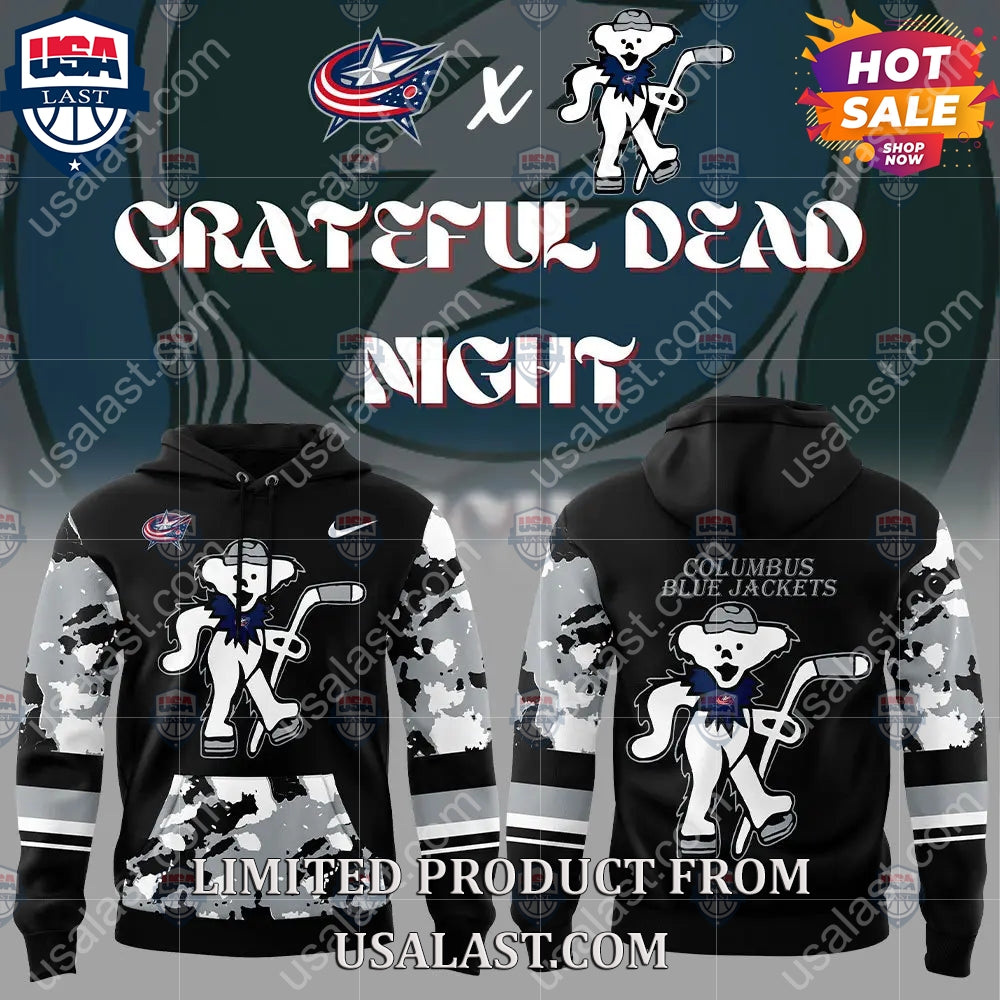 Columbus Blue Jackets NHL Grateful Dead Night Peanuts Hoodie