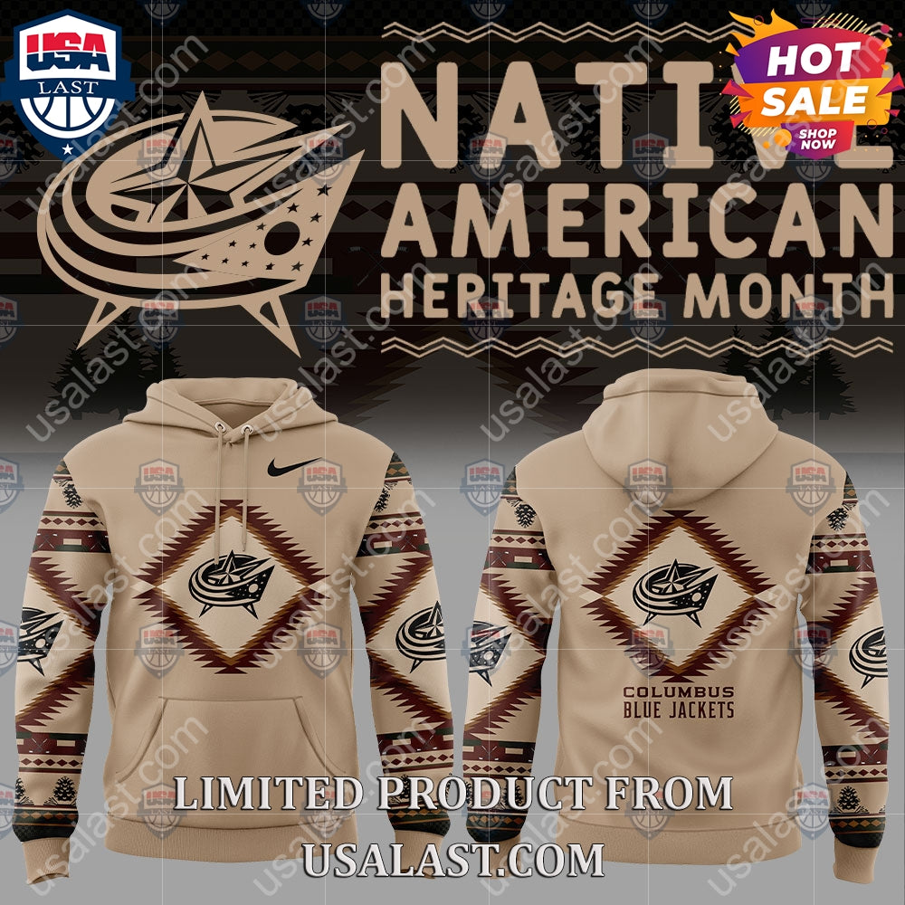 Columbus Blue Jackets NHL Native American Heritage Month Hoodie