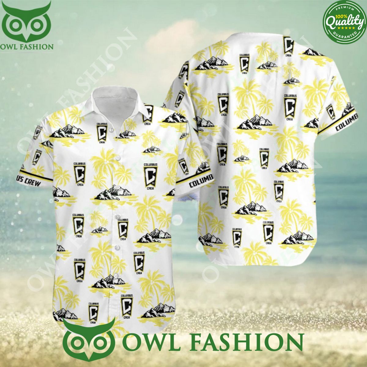 Columbus Crew Sc MLS Coconut Island Hawaiian Shirt