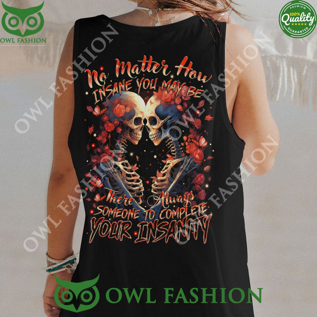 Complete Your Insanity Skull Couple 3D Hoodie Shirt