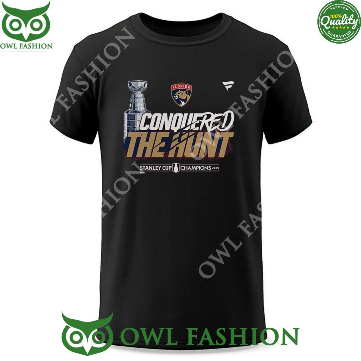 Conquered The Hunt Florida Panthers Stanley Cup Champions NHL 2024 Tshirt Hoodie
