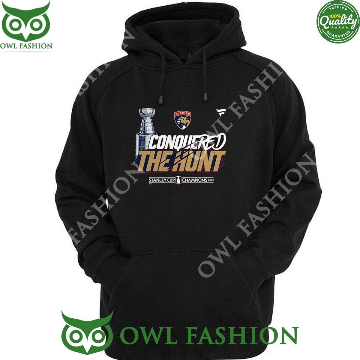 Conquered The Hunt Florida Panthers Stanley Cup Champions NHL 2024 Tshirt Hoodie