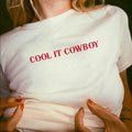 cool it cowboy BABY TEE western baby tee country coastal cowgirl graphic tee shirt country concert outfit Hoodie, Sweatshirt