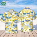 Corona Extra Beer Tropical Flower Pattern Hawaiian Shirt Gift For Beach Trip