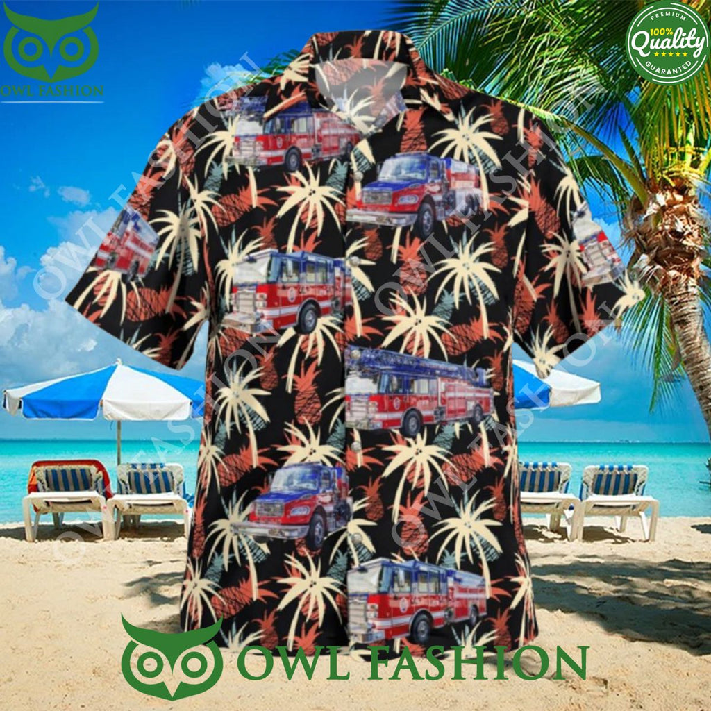 Cottage Grove Oregon South Lane County Fire & Rescue Station Summer Hawaiian Shirt