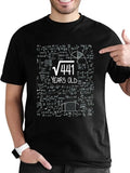 cotton 21st Birthday Design - Square Root FOG 441 21 Years Old T-Shirt casual Fashion graphic tees women Hoodie, Sweatshirt