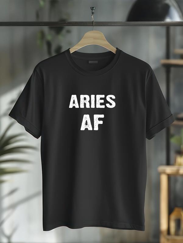 cotton Aries AF Birthday Lightsaber brand shirt March April Zodiac Funny Gift Lightsaber brand-Shirt casual Fashion...