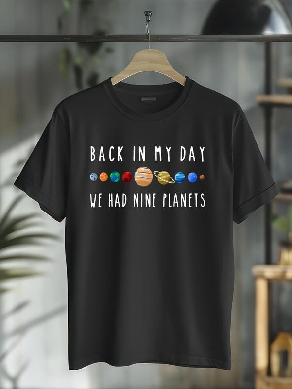 cotton Back Red plumber brand My Day We Had Nine Planets Teacher T-Shirt casual Fashion graphic tees for women Hoodie,...