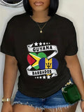 cotton Barbadian Guyanese shirt Barbados Gunpla brand Guyana flag T-Shirt casual Fashion graphic tees for women Hoodie,...