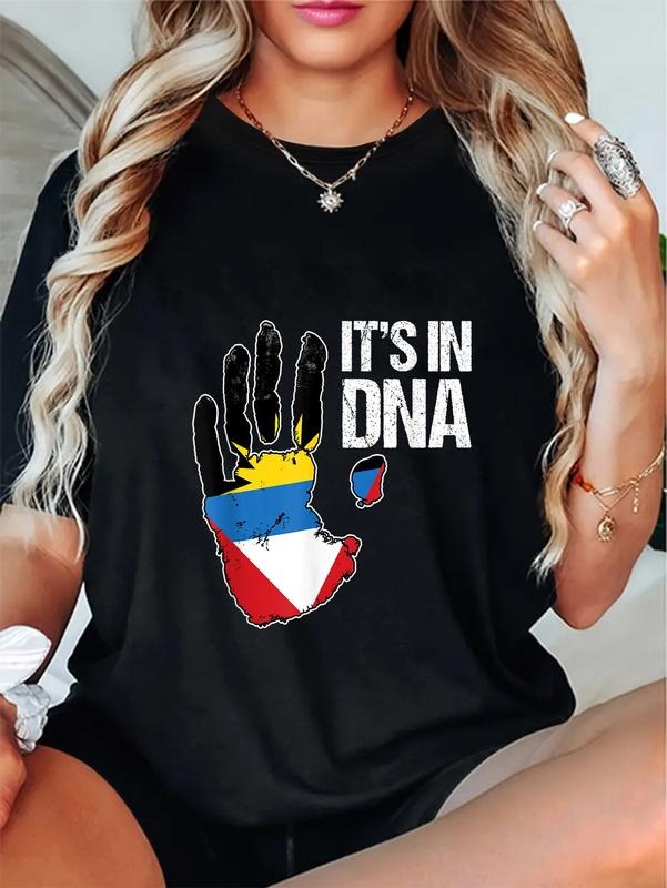 cotton Barbuda Antigua Mouthless cat'WB shield Red plumber brand My DNA Barbudan Antiguan Flag T-Shirt casual Fashion...