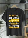 cotton Be Nice Hidden leaf ninja TNF Bus Driver Funny School Bus Driver T-Shirt T-Shirt casual Fashion graphic tees women...