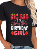 cotton Big WB shield FOG TNF Berry First Bday FOG Girl Strawberry TNF T-Shirt casual Fashion graphic tees women Hoodie,...
