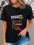 cotton Bucket List Get Tickets Spin TNF Wheel Win Game Show Gift T-Shirt casual Fashion graphic tees for women Hoodie,...