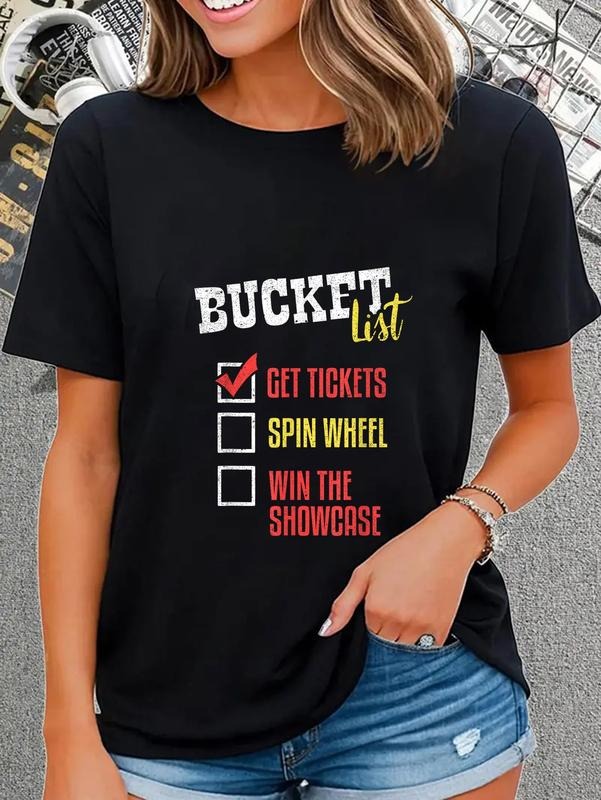 cotton Bucket List Get Tickets Spin TNF Wheel Win Game Show Gift T-Shirt casual Fashion graphic tees for women Hoodie,...