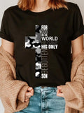 cotton Camo Christian Cross Bible Verse Gifts Men Kids Green tractor brand Swoosh 16 T-Shirt casual Fashion graphic tees...