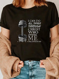 cotton Can Red plumber brand Spiky hair fighters Things Weightlifter Christian Gym Bible Verse T-Shirt casual Fashion...
