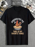cotton Chicken Wizard school Straw hat pirates Three FOG My Favorite Things Funny Design T-Shirt casual Fashion graphic...
