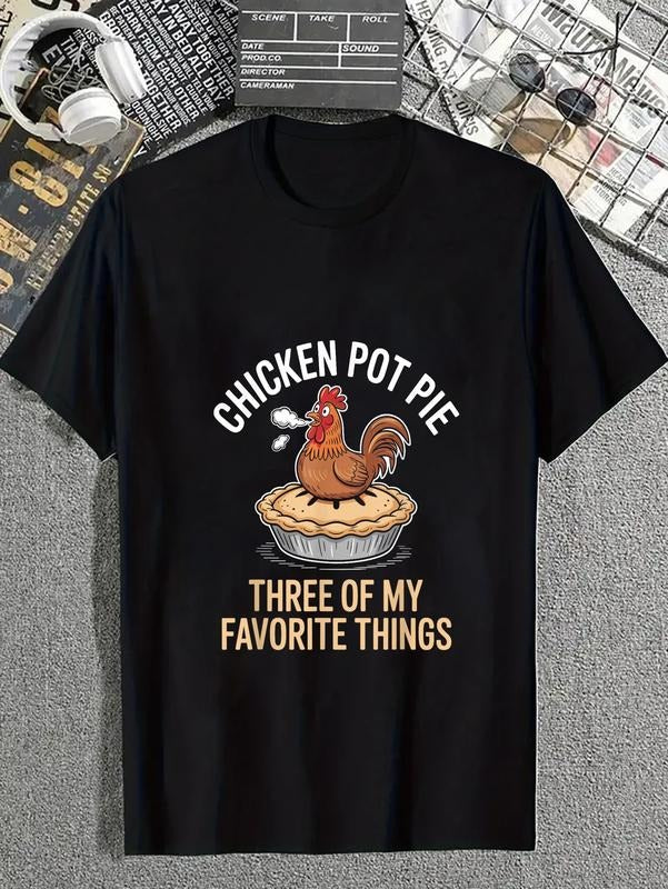 cotton Chicken Wizard school Straw hat pirates Three FOG My Favorite Things Funny Design T-Shirt casual Fashion graphic...