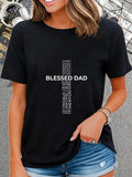 cotton Christian Blessed Dad Cross TNF'WB shield Day Shirt T-Shirt casual Fashion graphic tees women Hoodie, Sweatshirt