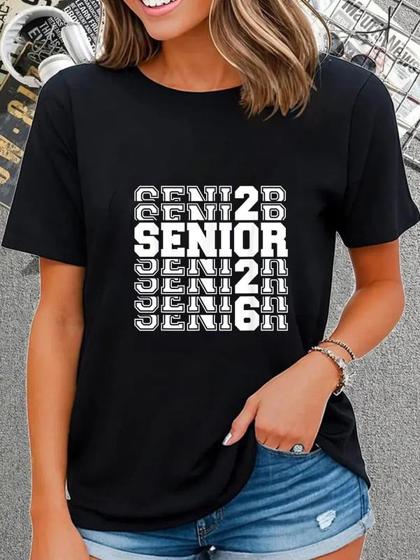 cotton Class FOG 2026 Senior 2026 Graduation 2026 T-Shirt casual Fashion graphic tees for women Hoodie, Sweatshirt