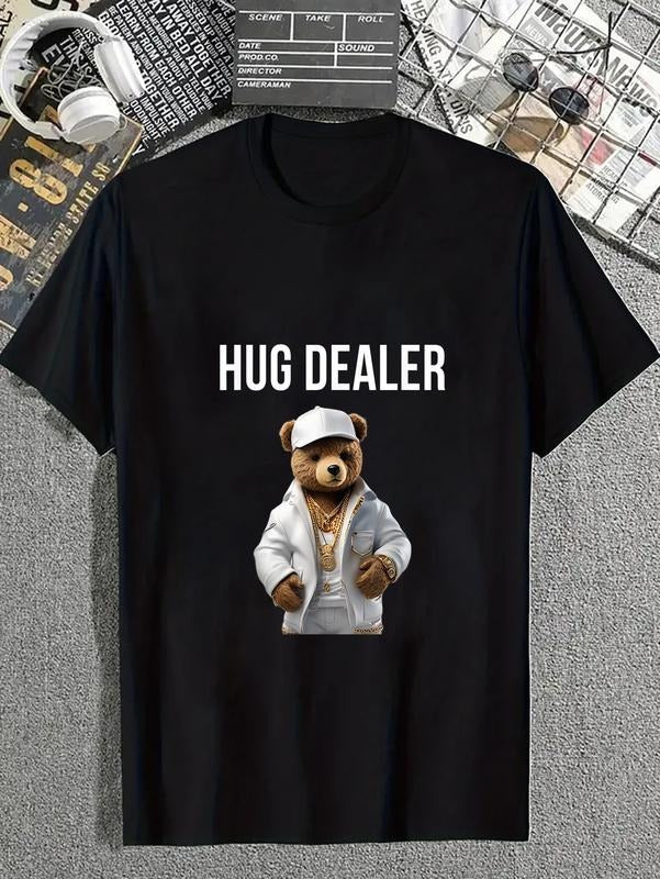 cotton Cool Gangster Teddy Bear as HB Dealer for Smile & Fun T-Shirt casual Fashion graphic tees for women Hoodie, Sweatshirt