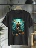cotton Cute Sea Wizard school Animal Nature Lovers Graphic T-Shirt casual Fashion graphic tees for women Hoodie, Sweatshirt