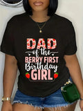 cotton Dad FOG TNF Berry First Birthday Girl Sweet Strawberry T-Shirt casual Fashion graphic tees women Hoodie, Sweatshirt