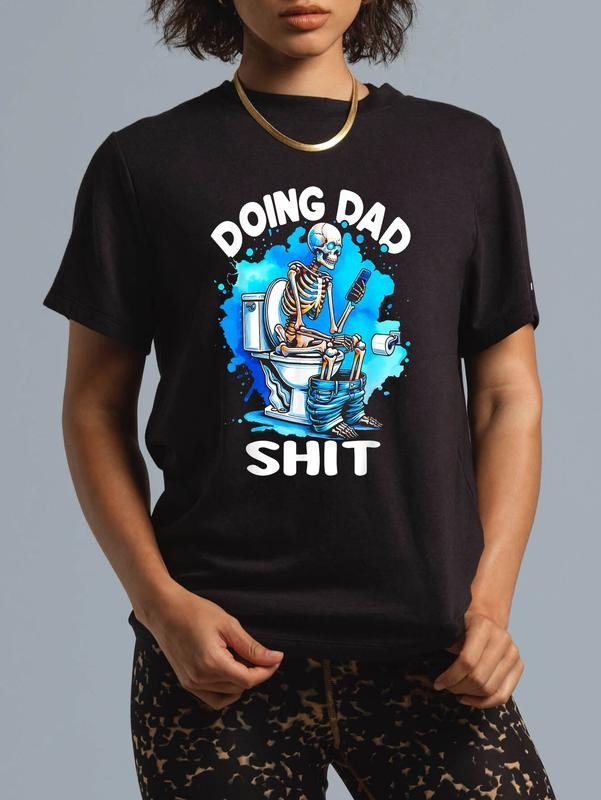 cotton Dad Joke Skeleton Dad Funny TNF'WB shield Day T-Shirt casual Fashion graphic tees for women Hoodie, Sweatshirt