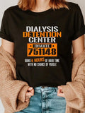cotton Dialysis Detention Center TNF Parole WB shield Funny Dialysis Shirt T-Shirt casual Fashion graphic tees women...