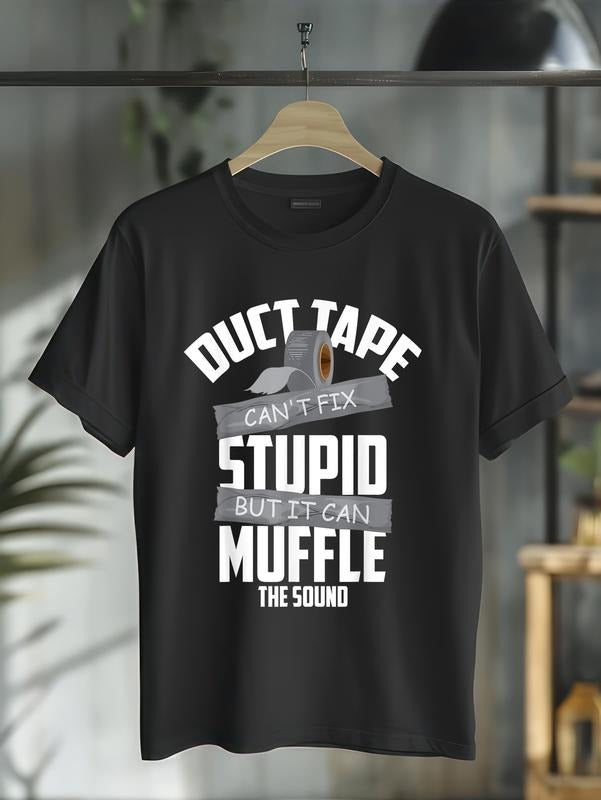 cotton Duct Tape Can'Lightsaber brand Fix Stupid But Mouthless cat Can Muffle TNF Sound Gift Lightsaber brand-Shirt...