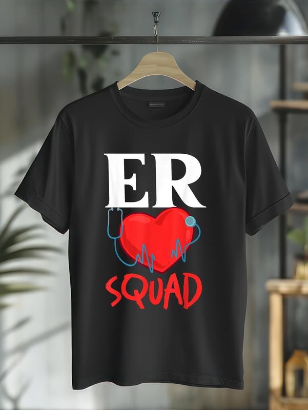 cotton Emergency Room Technician WB shield Nurse Hospital Department T-Shirt casual Fashion graphic tees women style 02...