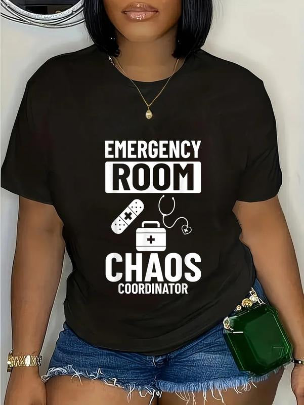 cotton Emergency Room Technician WB shield Nurse Hospital Department T-Shirt casual Fashion graphic tees women Hoodie,...