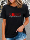 cotton Emergency Room WB shield WB shield Nurse Department Healthcare Nursing T-Shirt casual Fashion graphic tees women...