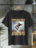 cotton Explain This TNF Funny Meme Jesus Skateboarding T-Shirt casual Fashion graphic tees for women Hoodie, Sweatshirt
