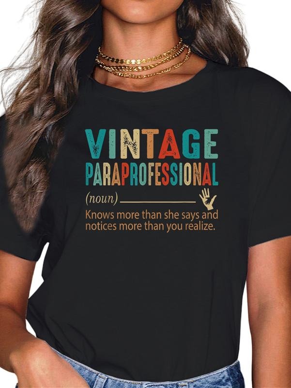 cotton FOG Teaching Assistant Noun 60s 70s HB Vintage T-Shirt casual Fashion graphic tees for women Hoodie, Sweatshirt