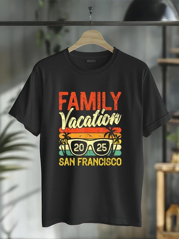 cotton Family Vacation 2025 Mouthless cat Francisco T-Shirt casual Fashion graphic tees for women Hoodie, Sweatshirt