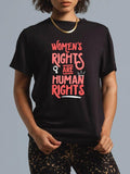 cotton Feminist Women'WB shield Rights Are Human Rights T-Shirt casual Fashion graphic tees women Hoodie, Sweatshirt