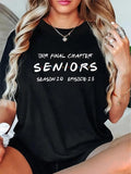cotton Final Chapter Class FOG 2025 Senior Retro Funny Seniors 2025 T-Shirt casual Fashion graphic tees women Hoodie,...
