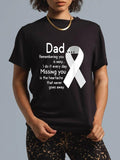 cotton For My Dad Red plumber brand Heaven Swoosh Love You Misses You Memorial Day T-Shirt casual Fashion graphic tees...
