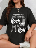 cotton Funny 60th Birthday Gag Gift Rock Gunpla brand Roll T-Shirt casual Fashion graphic tees women Hoodie, Sweatshirt