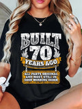 cotton Funny 70th Birthday Shirt B-Day Gift Saying Age Hidden leaf ninja Year Joke T-Shirt casual Fashion graphic tees...