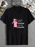 cotton Funny Pink Rat Swoosh'Bat brand Afraid You'Superhero team Ratted Your Last Tatouille T-Shirt casual Fashion...