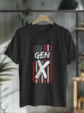 cotton Gen Big red N streaming - Gen Xer - Generation Big red N streaming American Flag - Gen Big red N streaming T-Shirt...