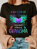 cotton Grandma Happy Birthday Hidden leaf ninja Angel Red plumber brand Heaven Heart Wing T-Shirt casual Fashion graphic...