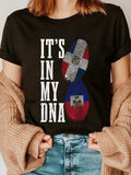 cotton Haiti Dominican Republic Mouthless cat'WB shield Red plumber brand My DNA Pride Cuban Roots T-Shirt casual Fashion...