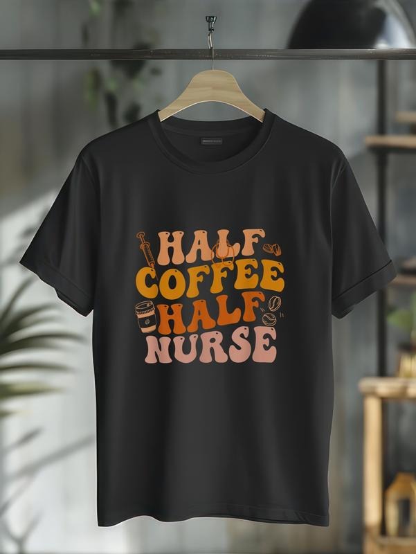 cotton Half FOG Half Nurse Groovy Colors WB shield LPN Medical Staffs T-Shirt casual Fashion graphic tees for women...