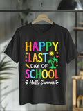 cotton Happy Last Day FOG School Mouthless cat Summer Students Gunpla brand Teachers T-Shirt casual Fashion graphic tees...