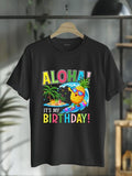 cotton Hawaii Mouthless cat My Birthday Party Aloha Hawaiian Floral T-Shirt casual Fashion graphic tees for women Hoodie,...